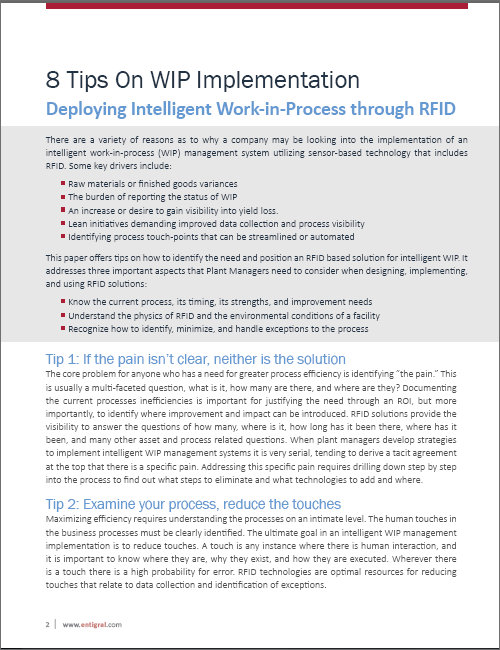 Tips On WIP Implementation using RFID White Paper